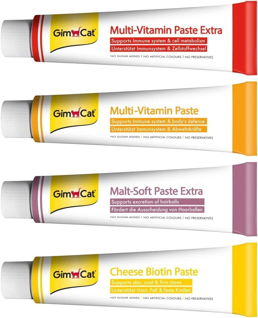 Gimcat Malt-Soft Paste Extra - Anti-Hairball Katzensnack Fördert Ausscheidung Von Haarballen - 1 Tube (1 X 200 G)