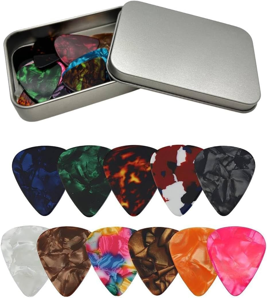 Plektren Plektrum 24Stück 0.46Mm-Dünn 0.71Mm-Medium 0.96Mm-Heavy,Plectrum Für Akustikgitarre, E-Guitar, Ukulele, Bass, Guitar Picks,Zelluloid
