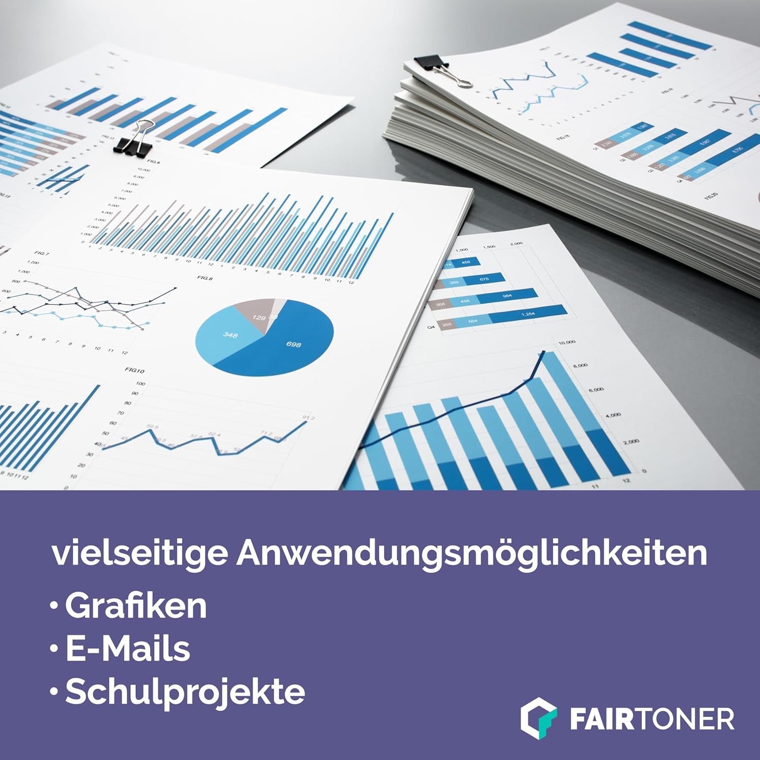 Fairtoner Kopierpapier 2500 Blatt DIN-A4 80G, Weiß (5 X 500 Blatt / 5Er Pack) Universal Druckerpapier Für Laserdrucker Und Tintenstrahldrucker Geeignet