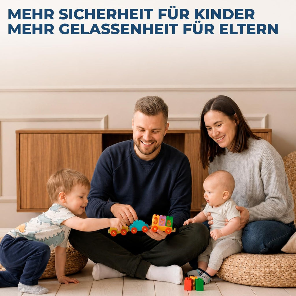 Hoffenbach 20X Steckdosen Kindersicherung – Steckdosensicherung Mit Drehmechanik – Schutz Für Babys & Kinder – Steckdosenschutz Verhindert Unfälle & Stromschläge – Steckdose Kinderschutz – Weiß