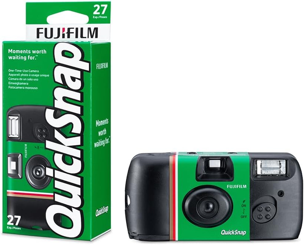 FUJIFILM Quicksnap™ Einwegkamera Mit Blitz ISO 400 | Analoge 35Mm Einmalkamera Für Hochzeiten, Partys Und Reisen – Sofort Einsatzbereit | 27 Aufnahmen, 1Er Pack