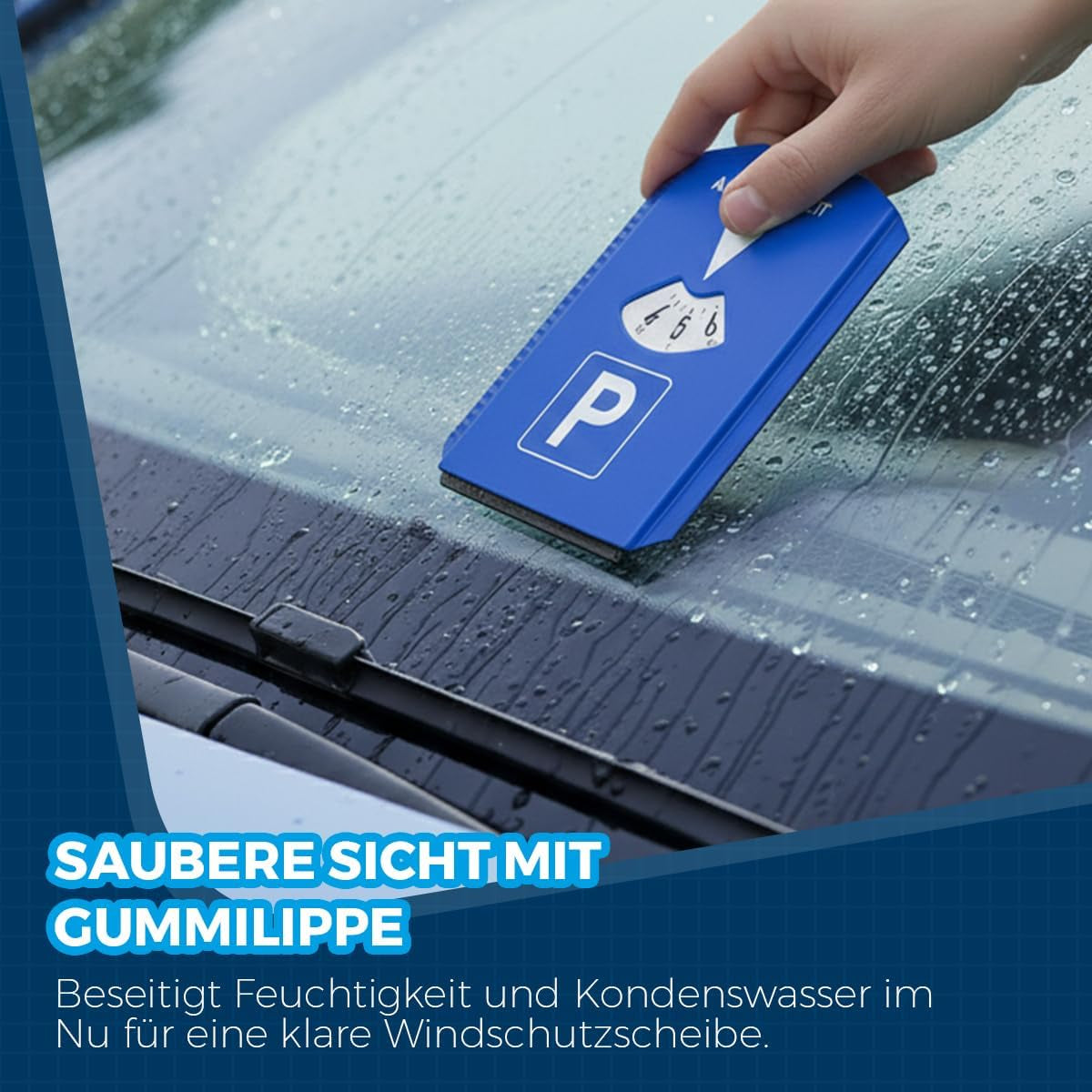VZL Parkscheibe Mit Eiskratzer, 3 Einkaufswagenchip & Scheibenkratzer - Parkuhr Mit Schneekratzer Für Auto, LKW - Praktischer Kratzer Mit Einkaufschip - Parkscheiben Für Winter - Stvo Konformität