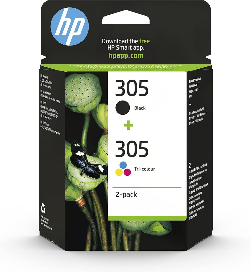 HP 305 Original Druckerpatronen Schwarz Und Tri-Color, 2Er-Pack