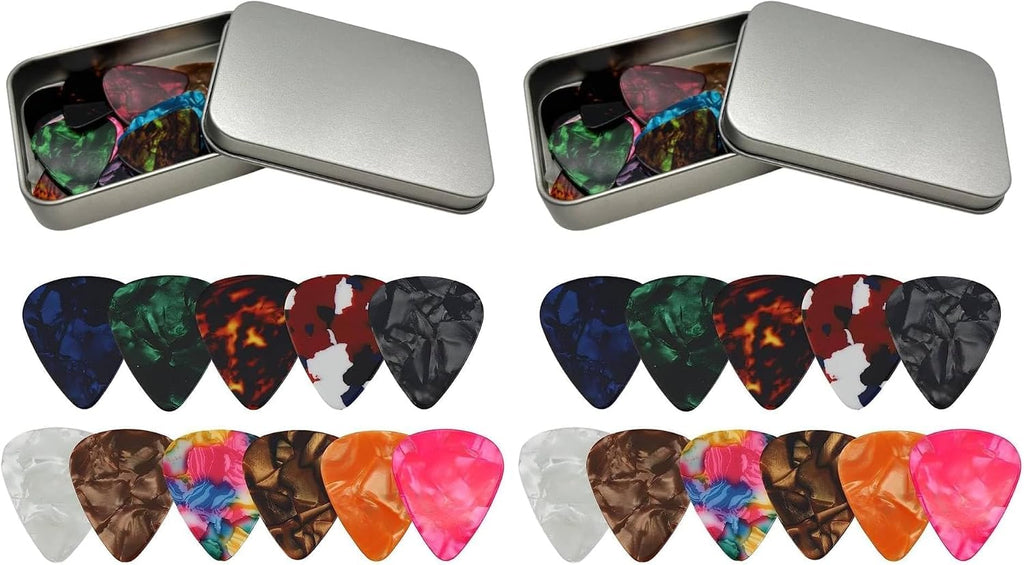 Plektren Plektrum 24Stück 0.46Mm-Dünn 0.71Mm-Medium 0.96Mm-Heavy,Plectrum Für Akustikgitarre, E-Guitar, Ukulele, Bass, Guitar Picks,Zelluloid