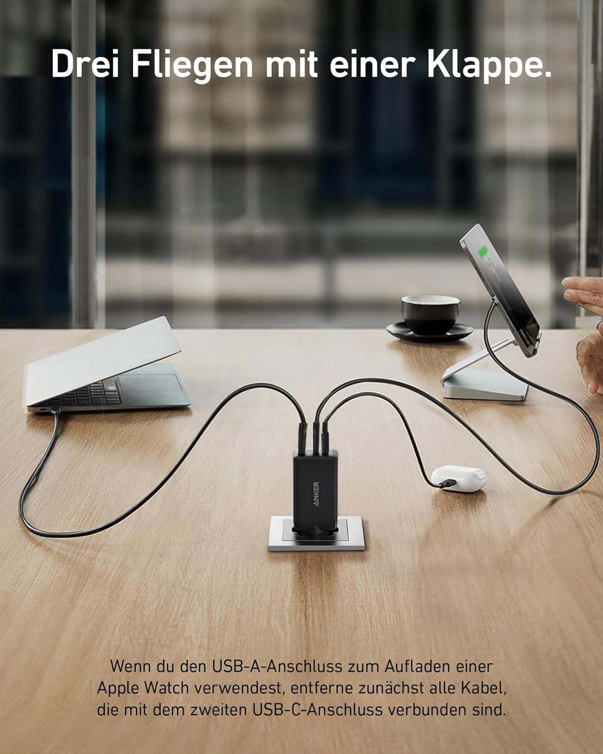 Anker Nano 65W USB C Ladegerät, 3-Port PPS Schnellladegerät, Ipad Ladegerät, Kompaktes Netzteil Für Macbook Pro, Ipad Pro, Galaxy S20, Dell XPS 13, Note 20, Iphone 17/16/15 Series,Pixels