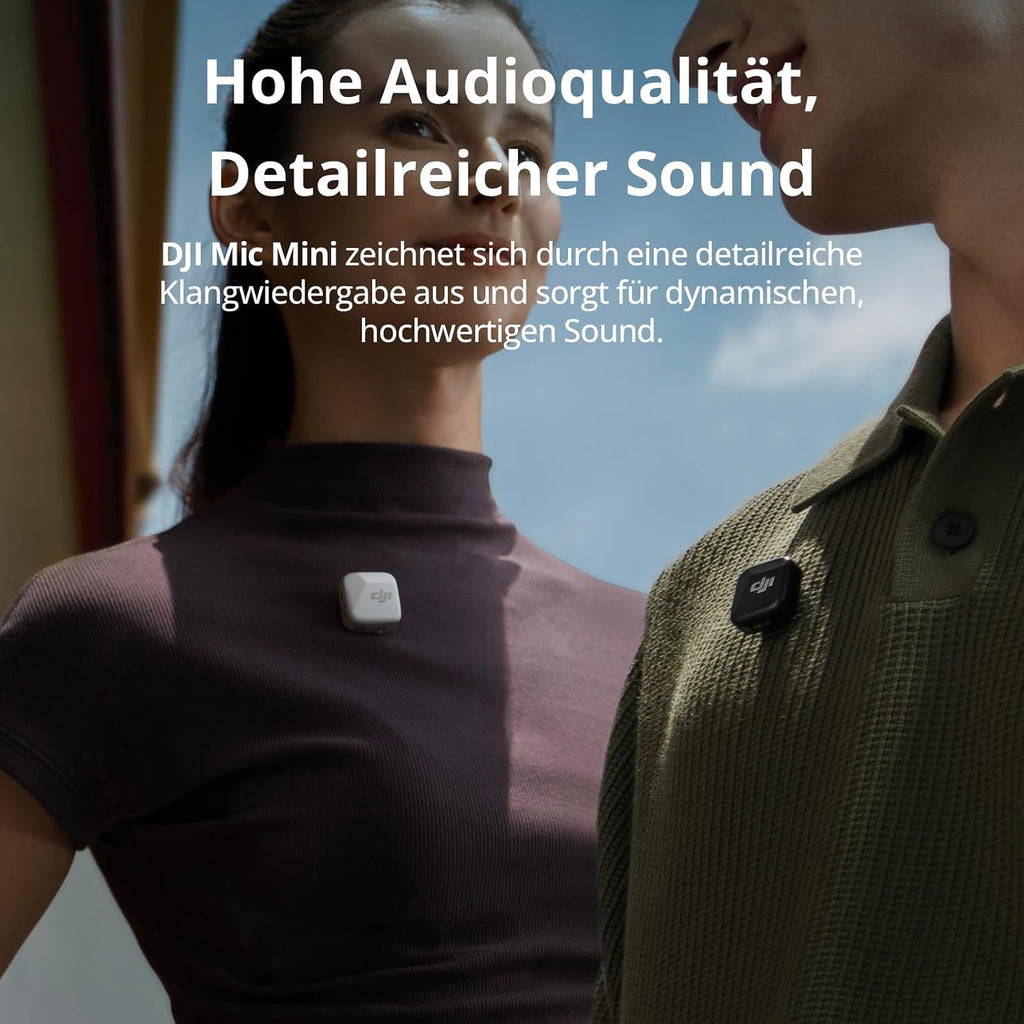 DJI Mic Mini Sender Mikrofon (Infinity Schwarz), Ultraleicht, Osmoaudio, Geräuschunterdrückung, Wireless Mikrofon Für Handy/Kamera, Iphone, Android, Vlog, Youtube