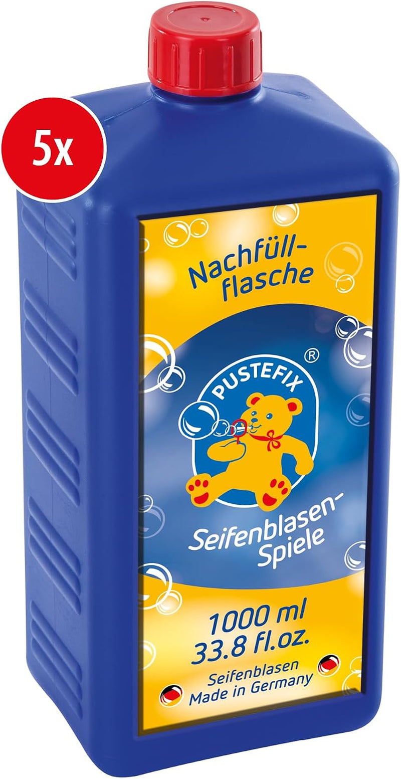 PUSTEFIX - 420869725 Seifenblasen Nachfüllflasche Maxi 1L I Seifenblasenflüssigkeit Für Bunte Blasen I I Extra Flüssigkeit Für Mehr Bubble Spaß I Für Kinder & Erwachsene Auf Geburtstag, Hochzeit