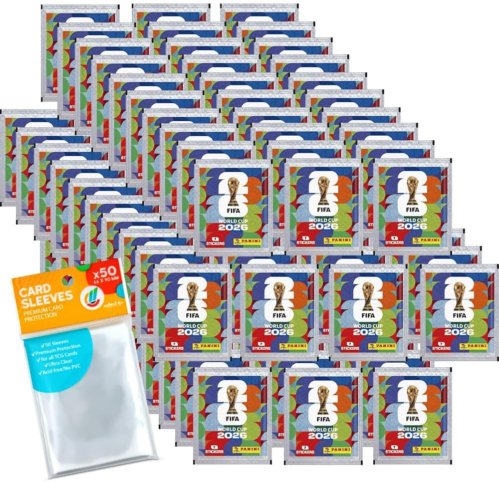WM 2026 Sticker - 20 Tüten (Original) + Exklusive Collect-It Hüllen (Eigenmarke Bundle)