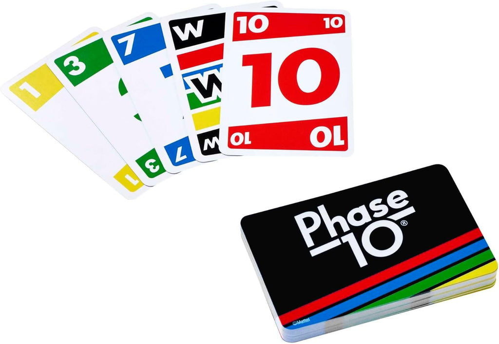 Mattel Games Phase 10 Kartenspiel Für Die Familie, Deutsche Version, Von Den Uno-Machern, Rommé-Ähnlich, Perfekt Als Kinderspiel, Reisespiel Oder Spiel Für Erwachsene, Für 2-6 Spieler, FPW38