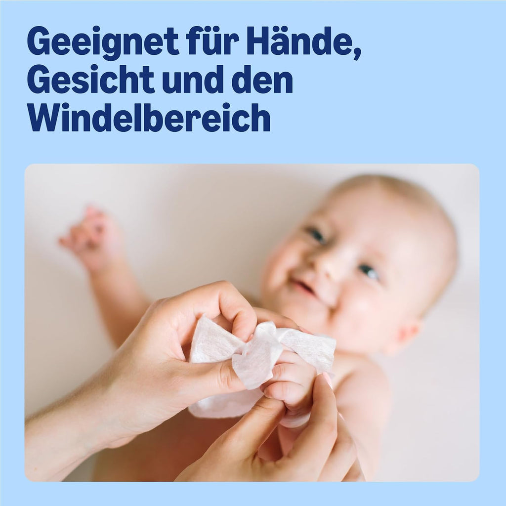 By Amazon Ultrasensitive Babyfeuchttücher, 100% Pflanzliche Fasern, 99% Wasser, 1080 Tücher, Unparfümiert, 18 Packungen À 60 Stück