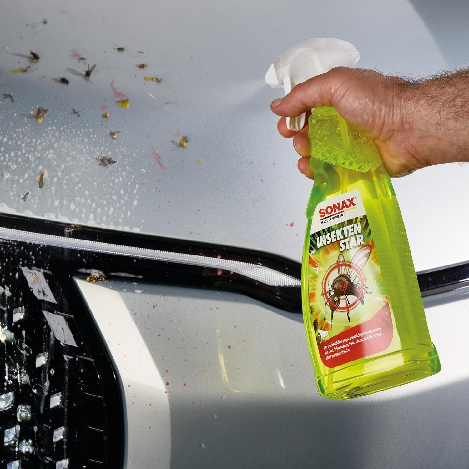 SONAX Insektenstar (750 Ml) Insektenentferner Löst Schnell & Schonend Selbst Hartnäckige & Angetrocknete Insektenverschmutzungen, Art-Nr. 02334000