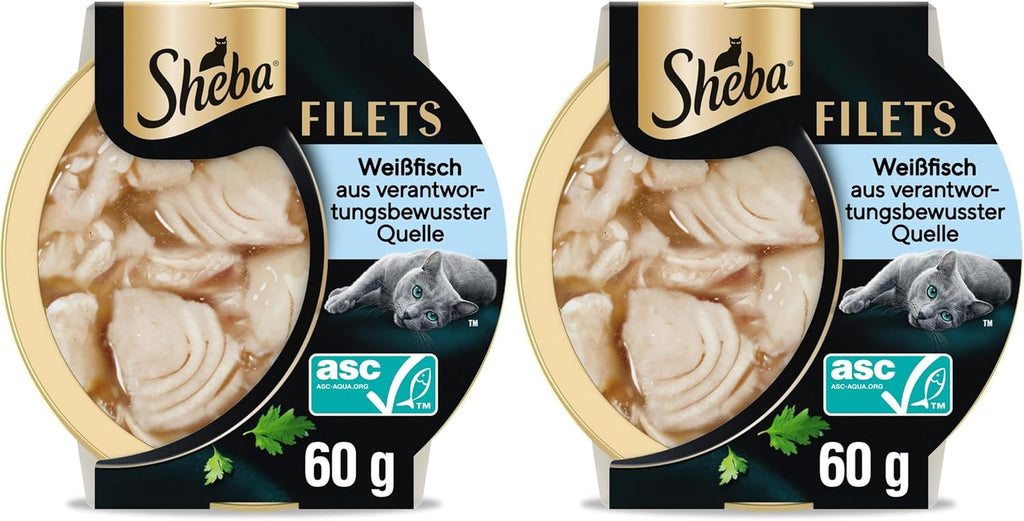 SHEBA Filets Adult Katzenfutter in Sauce Mit Huhn 16 X 60G Schale