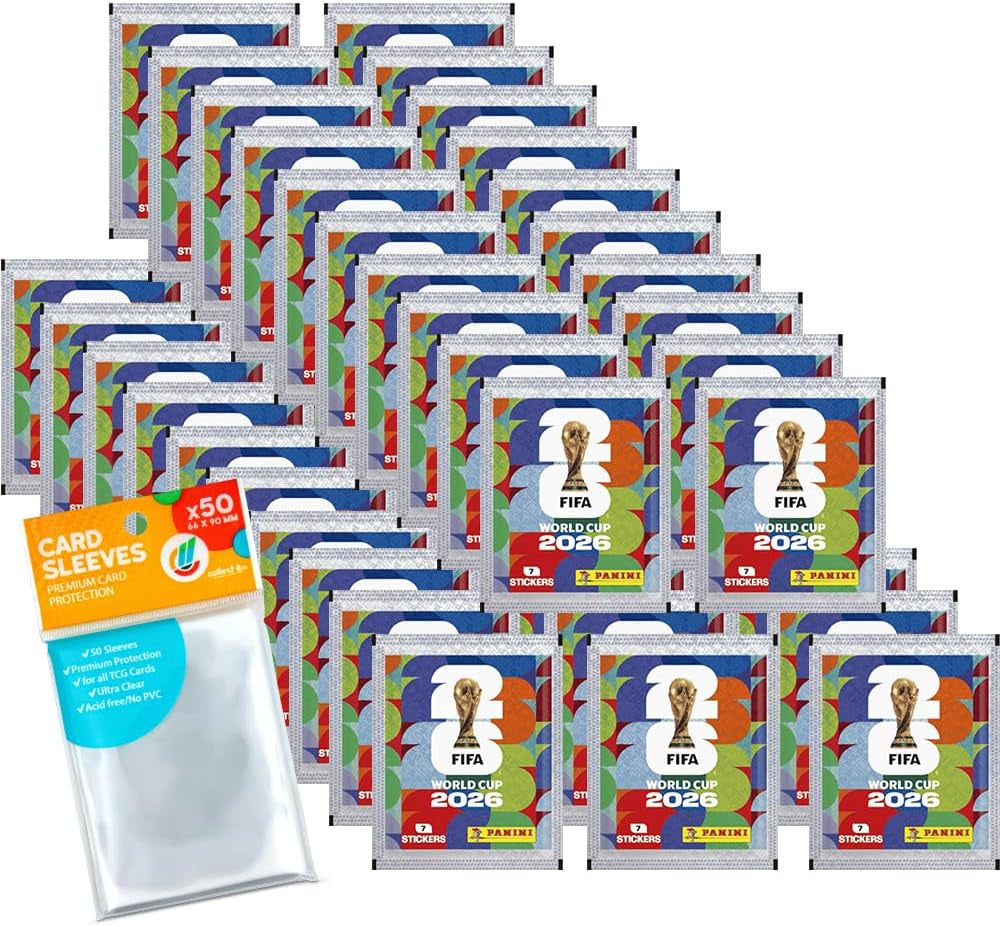 WM 2026 Sticker - 20 Tüten (Original) + Exklusive Collect-It Hüllen (Eigenmarke Bundle)