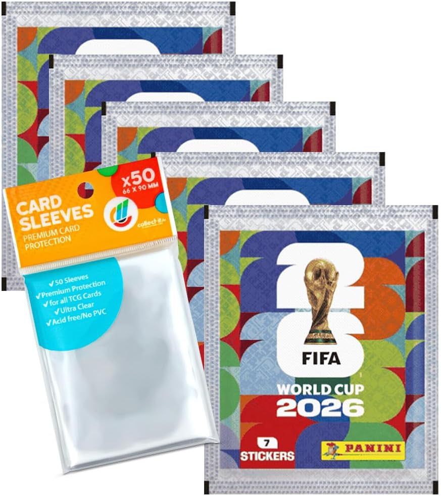 WM 2026 Sticker - 20 Tüten (Original) + Exklusive Collect-It Hüllen (Eigenmarke Bundle)