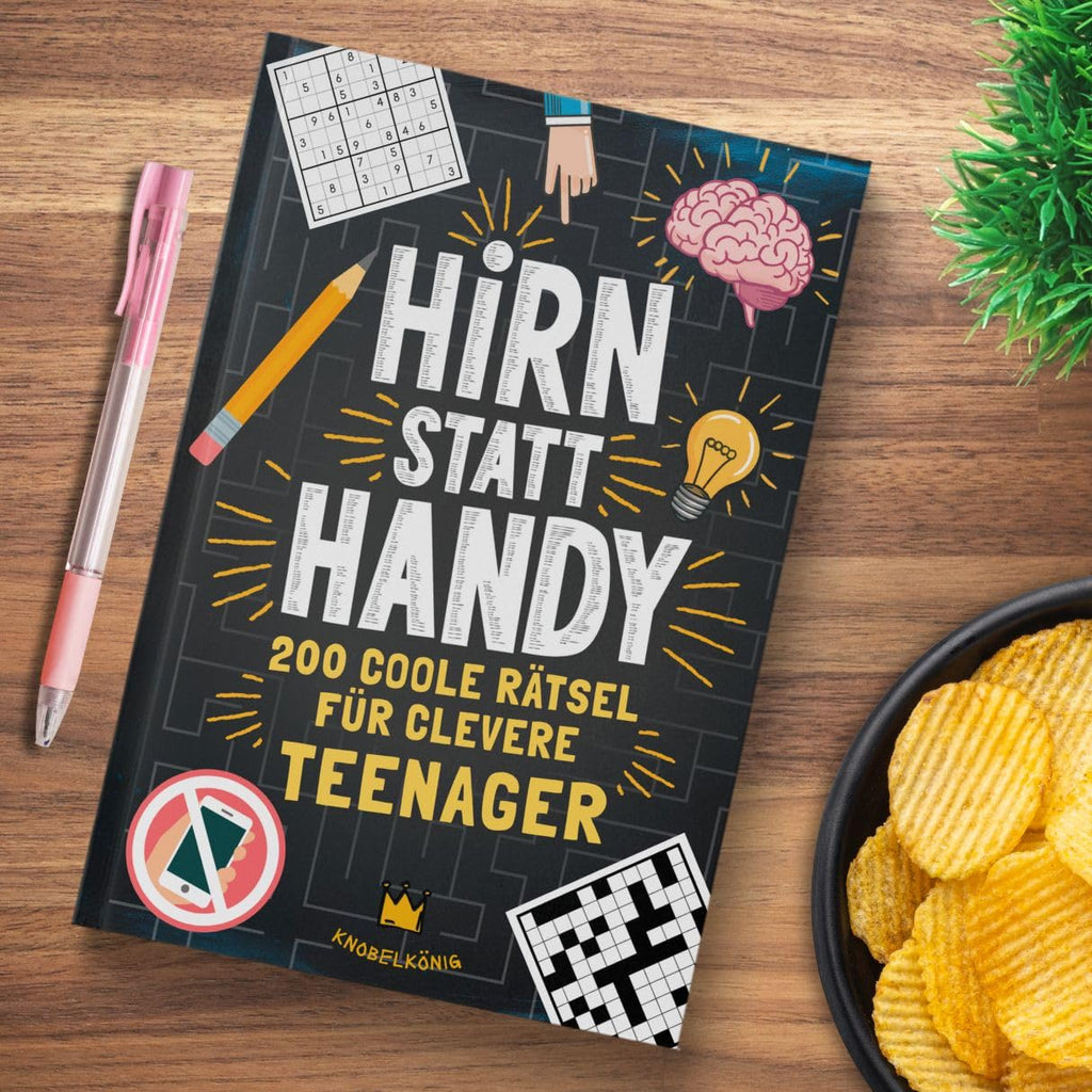 Hirn Statt Handy - 200 Coole Rätsel Für Clevere Teenager: Perfektes Geschenk-Rätselbuch Für Teenager Mädchen & Jungen (Hirn Statt Handy Rätselbücher)