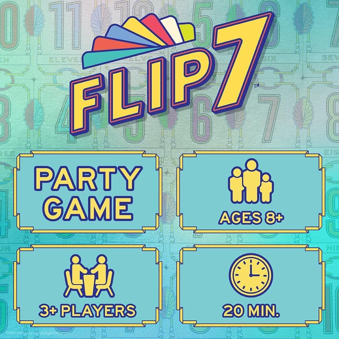 Flip 7™ Kartenspiel | Kompaktes Familienspiel | Mischung Aus Glück Und Strategie | Schnell Zu Lernen | 94 Karten | Englische Spielregeln