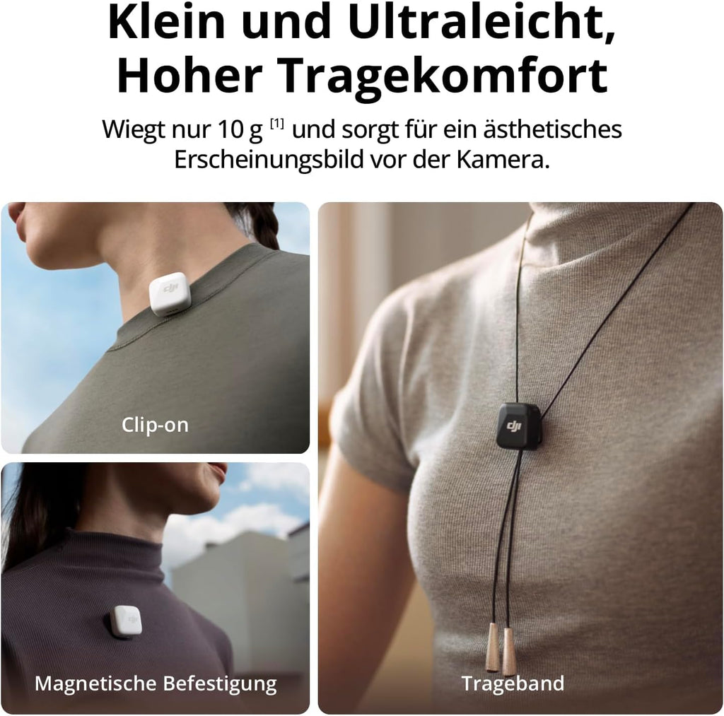 DJI Mic Mini Sender Mikrofon (Infinity Schwarz), Ultraleicht, Osmoaudio, Geräuschunterdrückung, Wireless Mikrofon Für Handy/Kamera, Iphone, Android, Vlog, Youtube