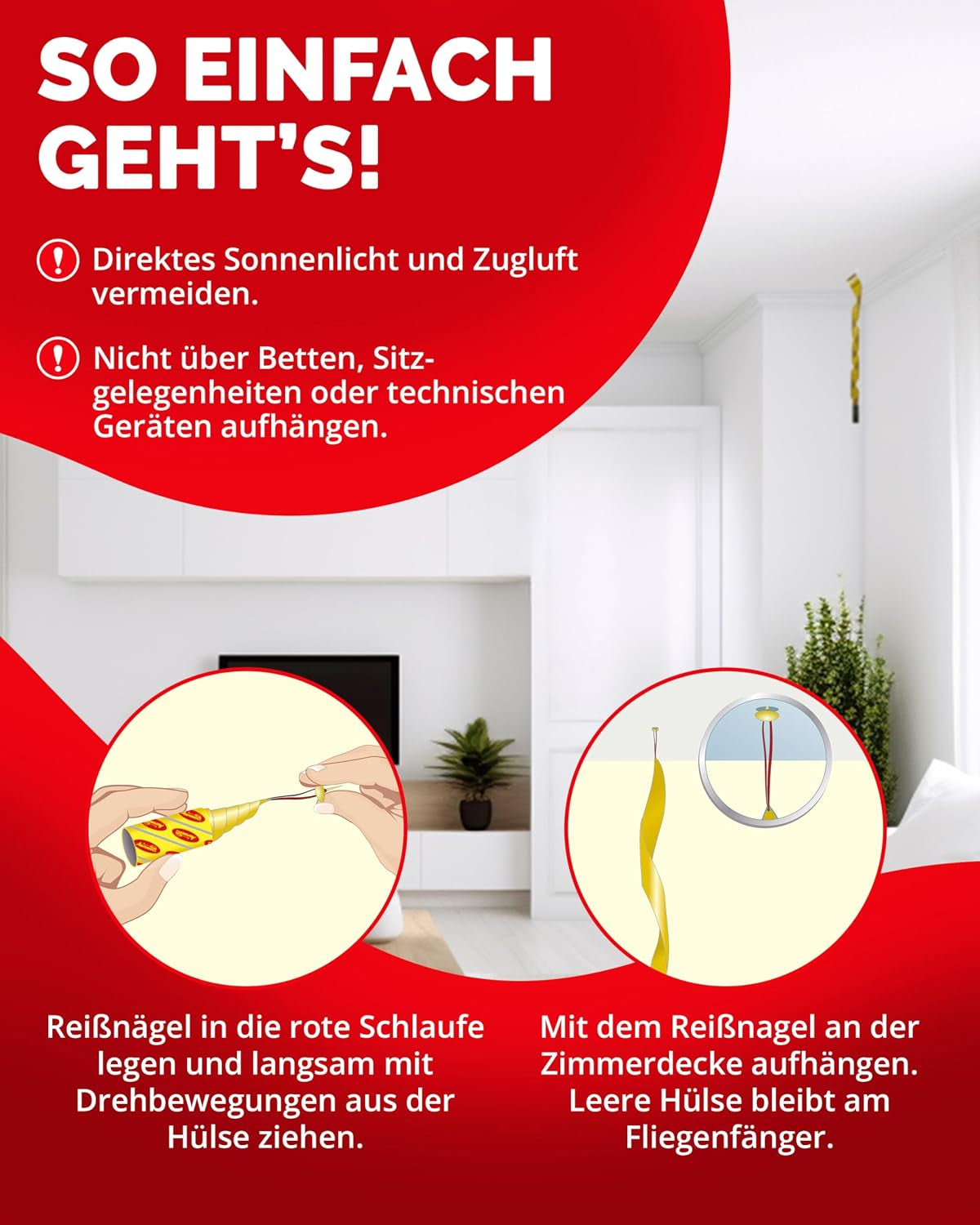Aeroxon Fliegenfänger 16 Stück – Fliegenfalle Innenbereich Ohne Chemie – Geruchlose Fliegenfalle Klebefalle Gegen Hausfliegen – 8 Wochen Wirksam – Schutz Vor Fliegen Fallen Im Wohnbereich