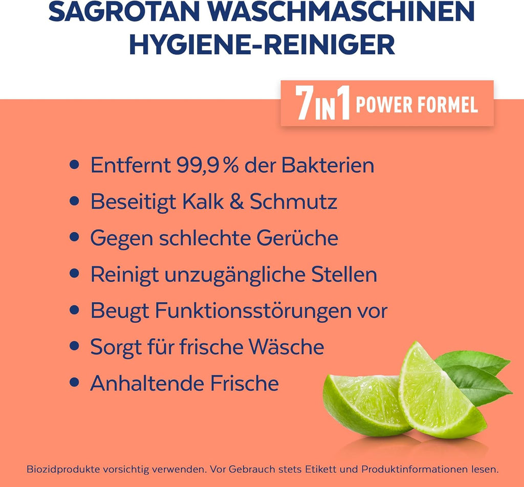 Sagrotan Waschmaschinen Hygiene-Reiniger – Maschinenreiniger Für Eine Hygienische Waschmaschine – 1 X 250 Ml