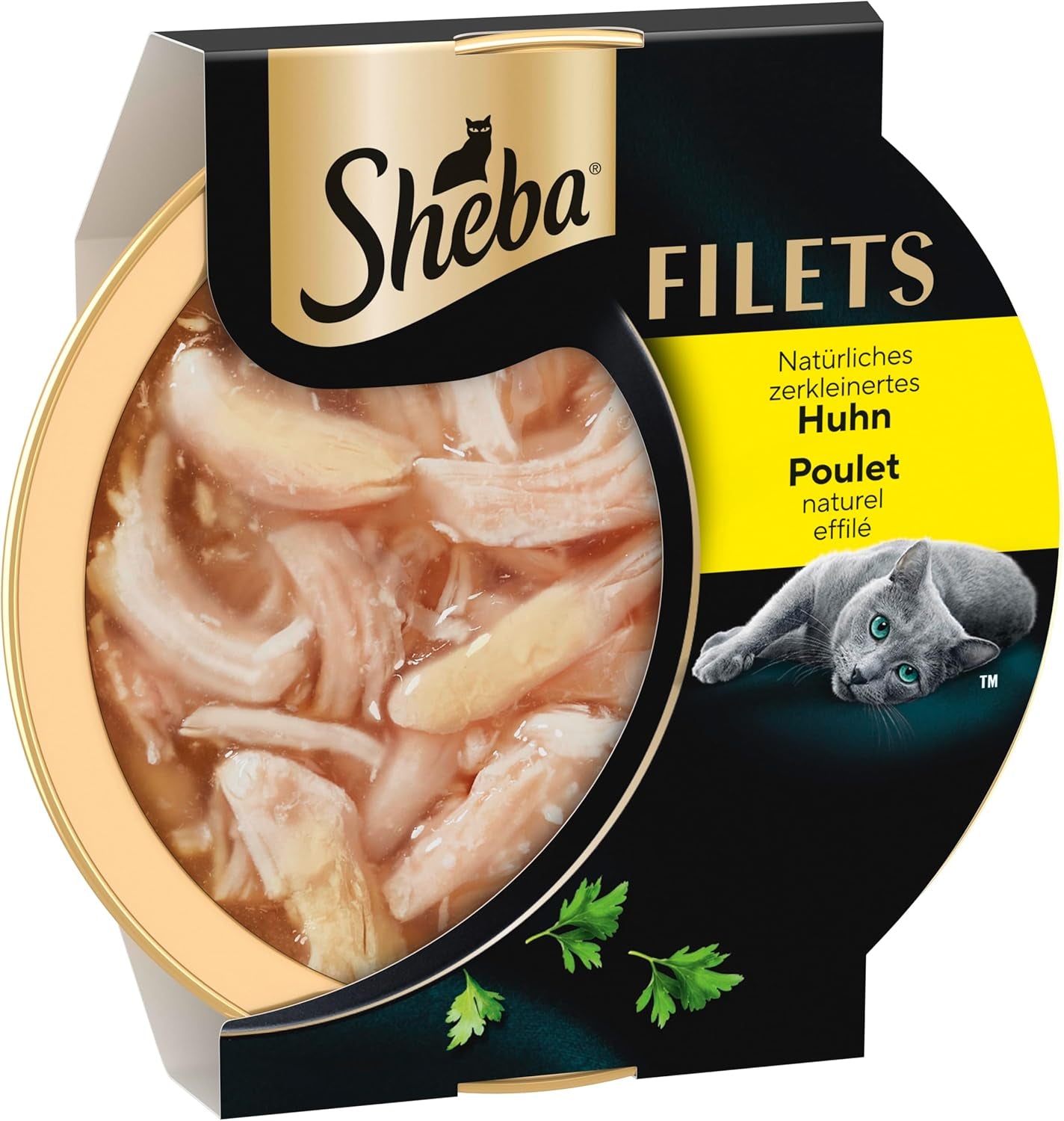 SHEBA Filets Adult Katzenfutter in Sauce Mit Huhn 16 X 60G Schale