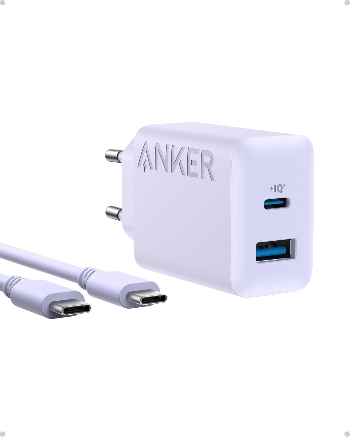 Anker 20W USB C Ladegerät, Ipad Netzteil, Usb-Schnellladenetzteil, Ipad Ladegerät, Kompatibel Mit Iphone 17/16/15 Series (Mit 150Cm USB-C Kabel)
