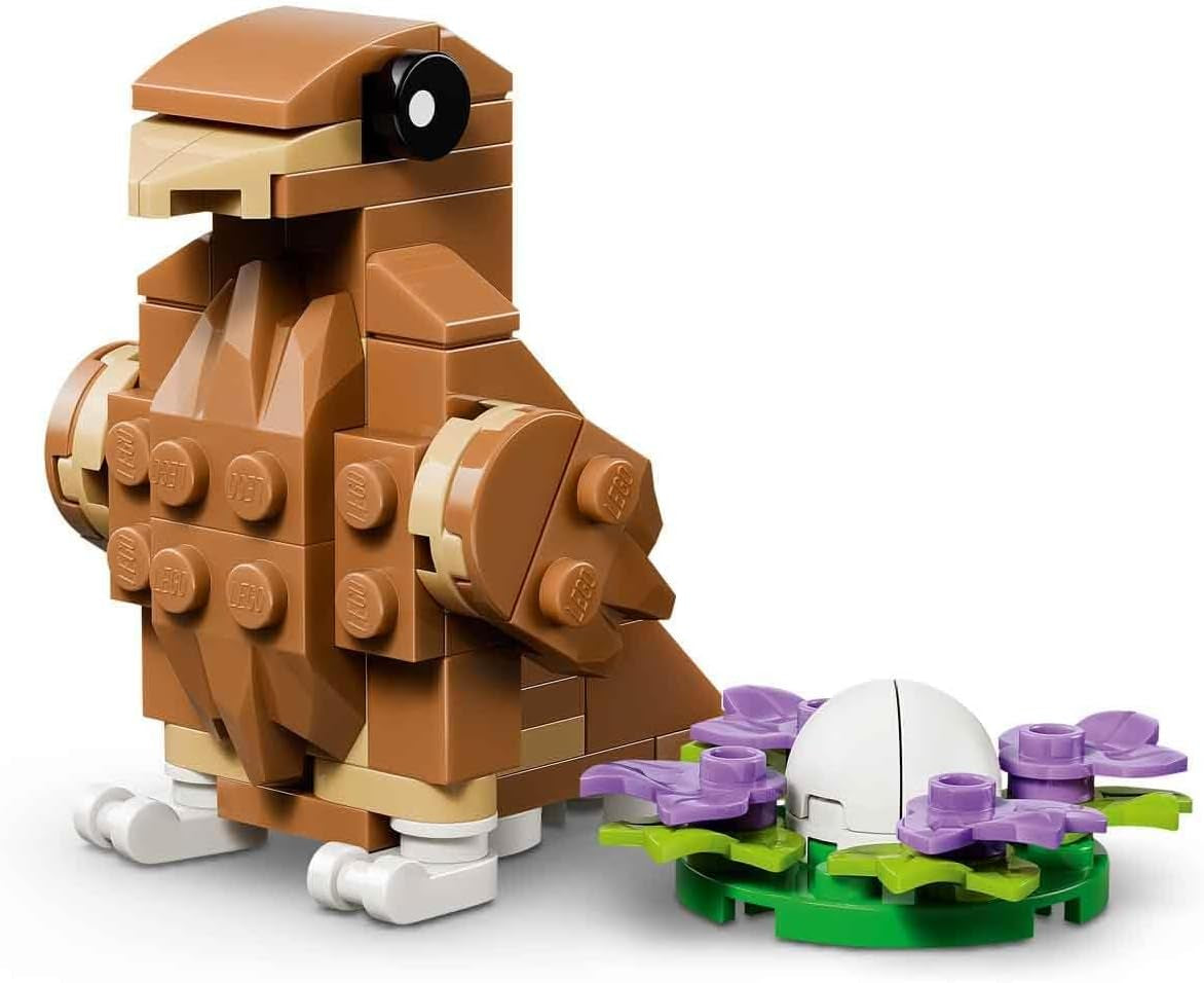 LEGO Creator 3In1 Cute Hamster with a Flower Toy - Animal Figure Transforms into a Hedgehog or Eagle - DIY Room Decor Idea - Birthday Gift for 7+ Year Old Girls & Boys - 31376