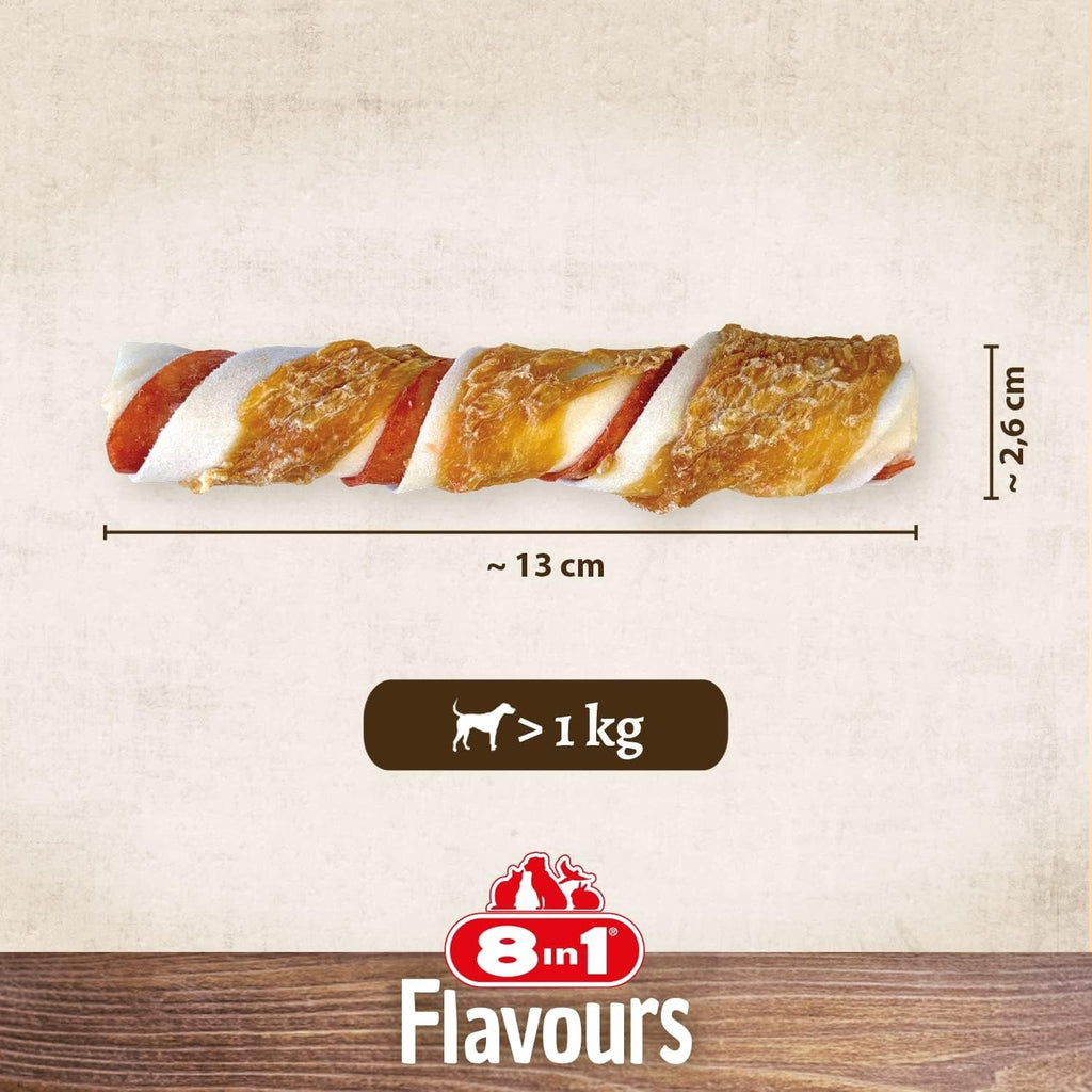8In1 Triple Flavour Rolls Kaustangen Für Hunde - Kausnacks Mit Extra Viel Fleisch, 113G Beutel (3 Stück)