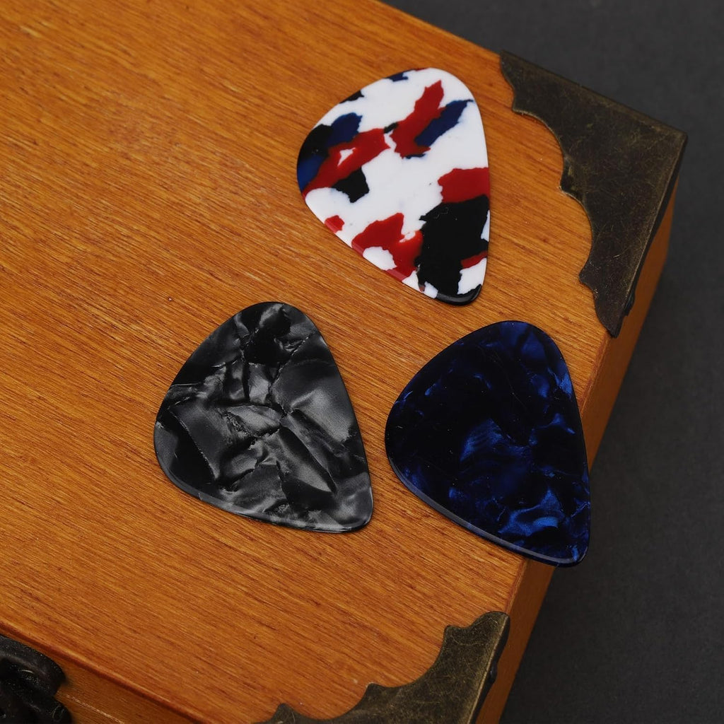 Plektren Plektrum 24Stück 0.46Mm-Dünn 0.71Mm-Medium 0.96Mm-Heavy,Plectrum Für Akustikgitarre, E-Guitar, Ukulele, Bass, Guitar Picks,Zelluloid