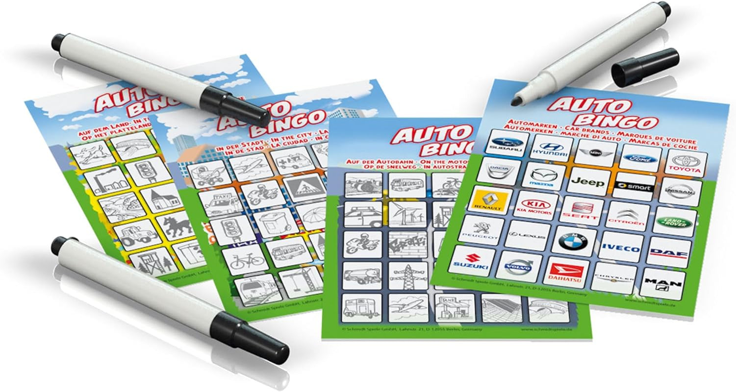 Schmidt Spiele 51434 Auto-Bingo, Bring Mich Mit Spiel in Der Metalldose, Bunt | Bring Mich Mit Spiel in Einer Metalldose