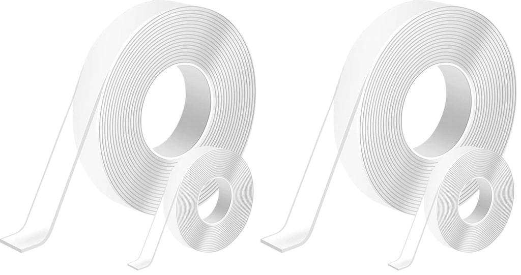 7M Doppelseitiges Klebeband Extra Stark Transparent,Abnehmbar Spurlos Double Sided Tape,2 Rollen Nano Klebeband Doppelseitig Ablösbar Für Teppich, Foto Wand, Küche, Zuhause, Auto