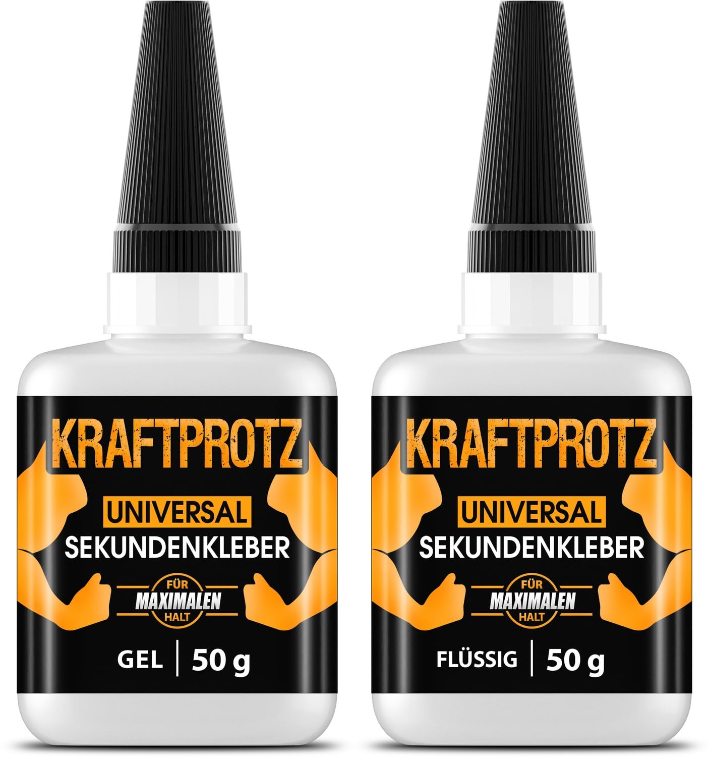 Sekundenkleber Extra Stark Gel 50 G – XXL Superkleber Für Holz, Metall, Kunststoff, Glas – Tropffrei, Hitze- & Wasserfest – Für Reparaturen in Haushalt, Werkstatt, Auto, DIY & Modellbau – KRAFTPROTZ