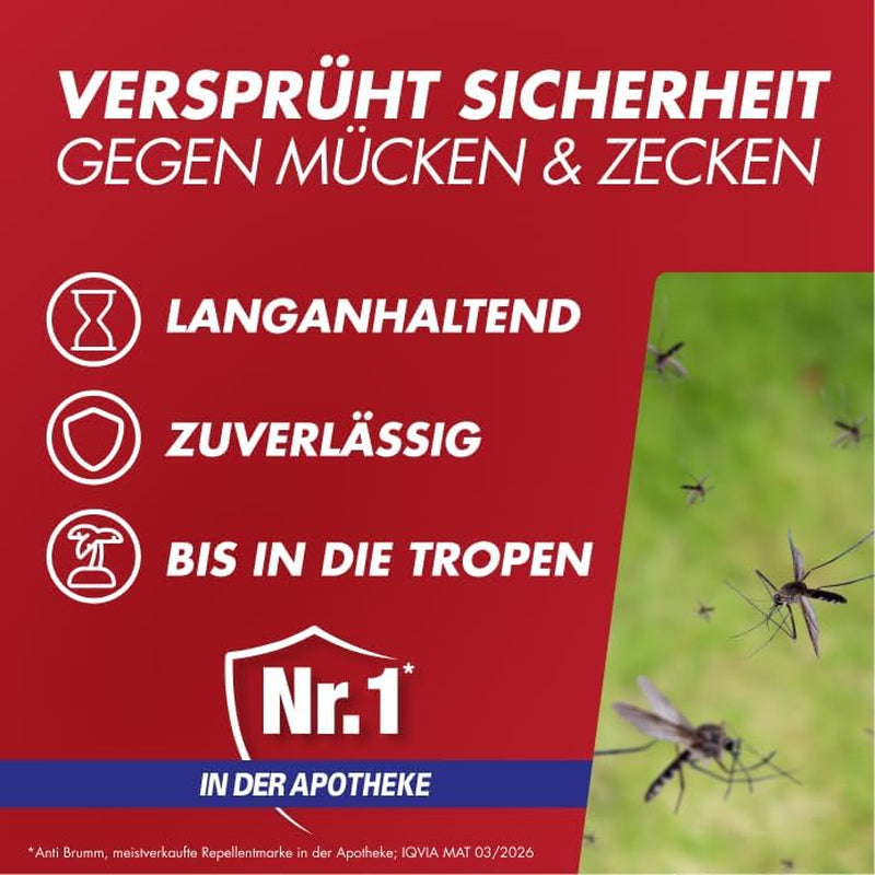 Anti Brumm Forte Pumpspray, 75 Ml: Insekten-Repellent Für Effektiven Schutz Gegen Mücken Und Zecken, Mückenspray Mit DEET
