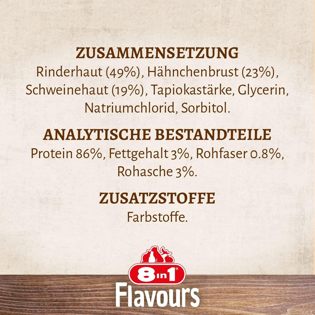 8In1 Triple Flavour Rolls Kaustangen Für Hunde - Kausnacks Mit Extra Viel Fleisch, 113G Beutel (3 Stück)