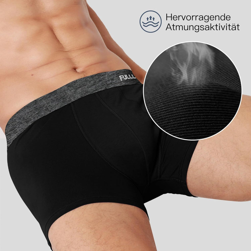 Fullluwaa Boxershorts Herren 10Er Pack Baumwolle Unterhosen Männer Ohne Kratzenden Zettel Atmungsaktiv Und Weiche Herrenunterwäsche