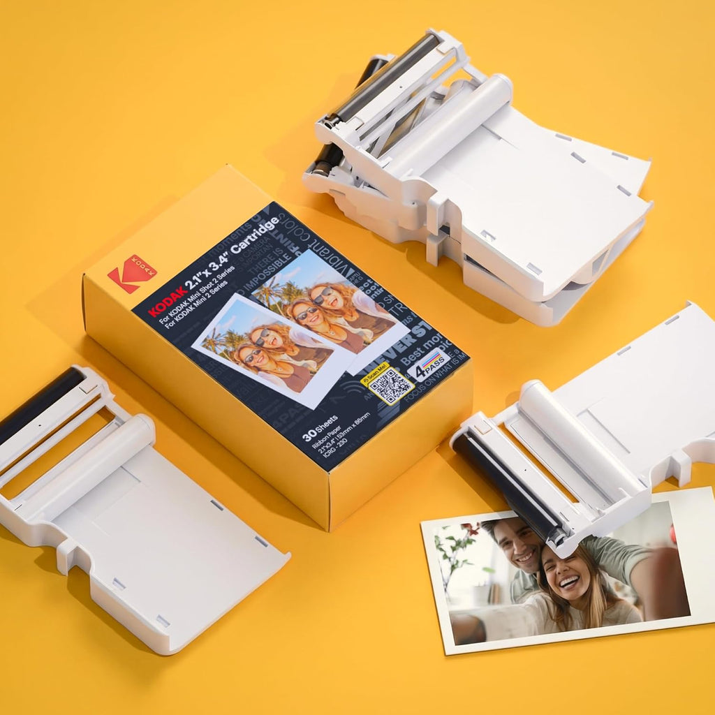 KODAK 60Er Packung, Fotopapier, 54X86 Mm, Patronen, All-In-One Papier- Und Farbbandpatronen-Nachfüllung - Kompatibel Mit Mini 2 Und Mini Shot 2 Serie