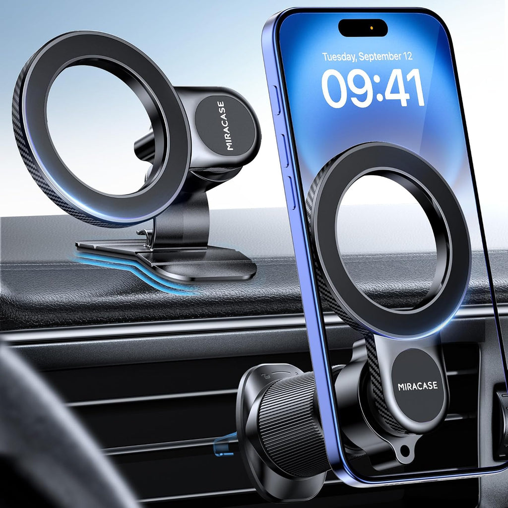 Miracase Handyhalterung Auto[Stärkst Saugnapf] Handyhalter Fürs Auto 360° Drehbar, Armaturenbrett Windschutzscheibe KFZ Handy Halterung Kits Für Iphone Galaxy Alle Smartphones