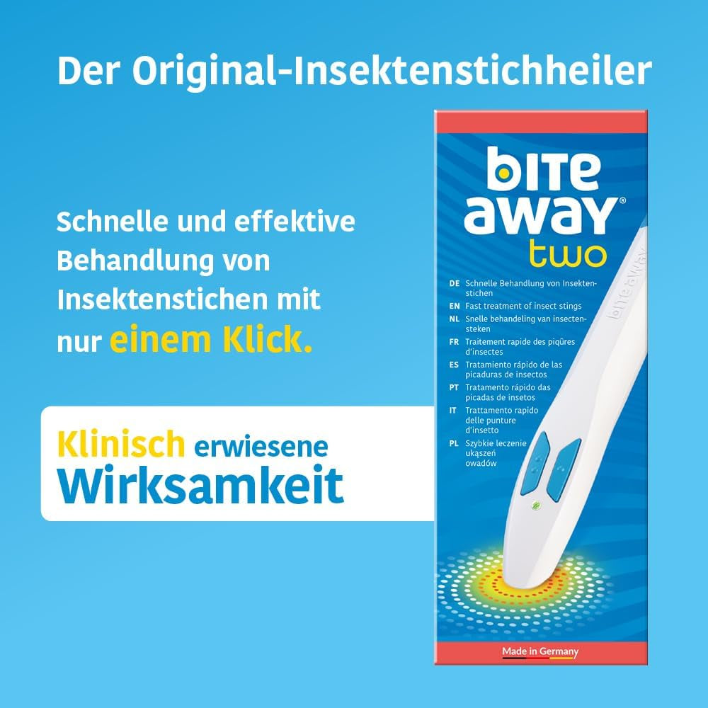 Bite Away Two, Der Original Stichheiler, Der Elektronische Insektenstichheiler Für Die Schnelle Behandlung Von Mückenstichen, Hitzestift, Bis Zu 300 Anwendungen. Ersetzt Nicht Den Mückenschutz