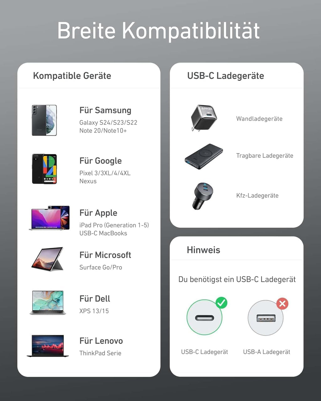 Anker 100W USB C Kabel, [2 Stück 1,8M] Schnellladekabel USB C Auf USB C Kabel, PD 3.0 USB C Ladekabel Für Iphone 17 Pro Max/16/15 Serie, Samsung Galaxy S26/S25, Macbook Pro/Air, Ipad Pro/Air