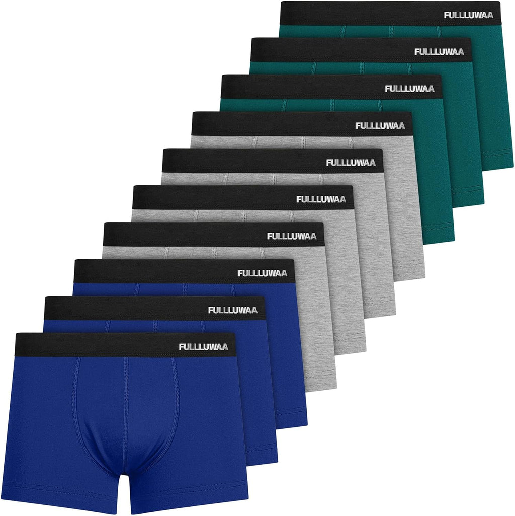 Fullluwaa Boxershorts Herren 10Er Pack Baumwolle Unterhosen Männer Ohne Kratzenden Zettel Atmungsaktiv Und Weiche Herrenunterwäsche