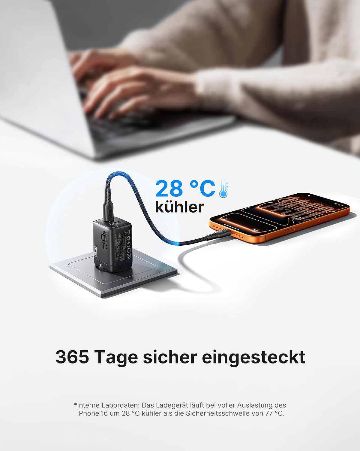INIU 30W USB C Ladegerät, Gan Schnellladegerät Mit 1,5M 60W Kabel, Dual-Port Netzteil Mit Intelligentem Geräteschutz Für Iphone 17 16 Pro Max, Ipad Macbook Air Galaxy S26 Pixel Xiaomi [2-Pack Schwarz]