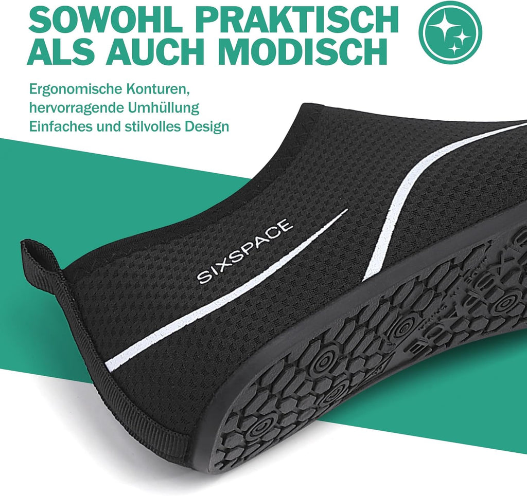 Sixspace Herren Damen Badeschuhe Wasserschuhe Aquaschuhe Strandschuhe Schnell Trocknend Slip on Breathable Schwimmschuhe Surfschuhe Für Beach Pool Surfen Yoga