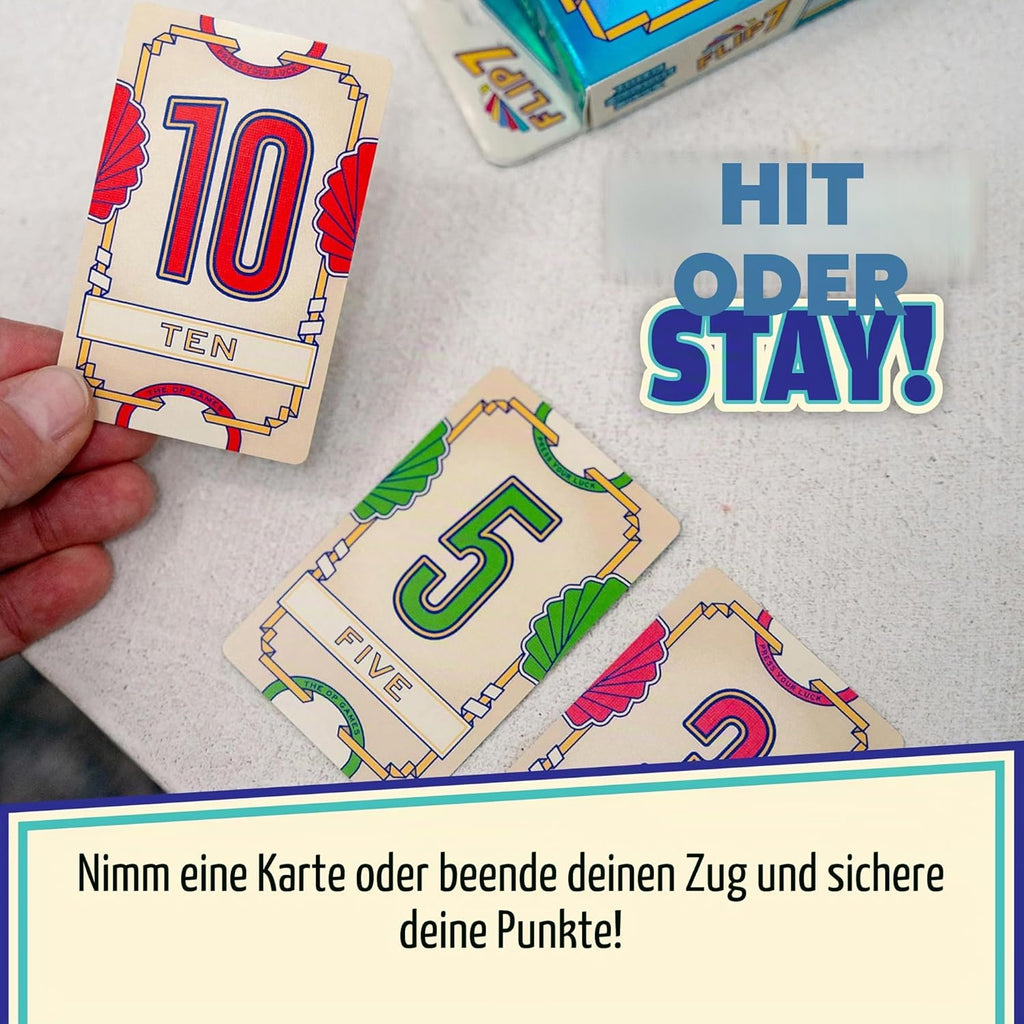 Flip 7™ Kartenspiel | Kompaktes Familienspiel | Mischung Aus Glück Und Strategie | Schnell Zu Lernen | 94 Karten | Englische Spielregeln