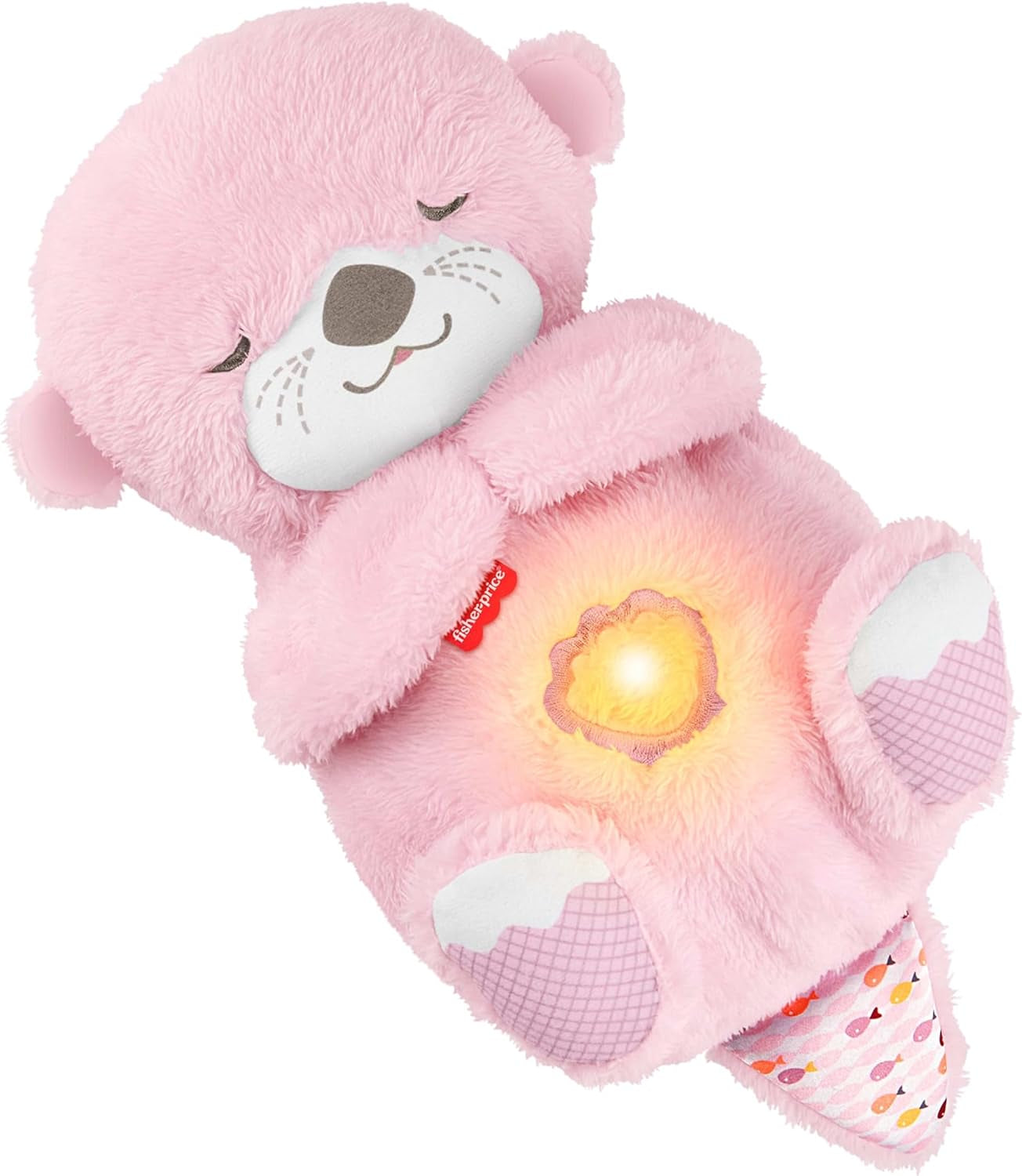 Fisher-Price Schlummer Otter Kuscheltier Mit Atembewegung Und Musik, Baby Erstausstattung, Neugeborene, Baby Spielzeug Ab Geburt, Babyparty Und Neugeborenen Geschenk, FXC66