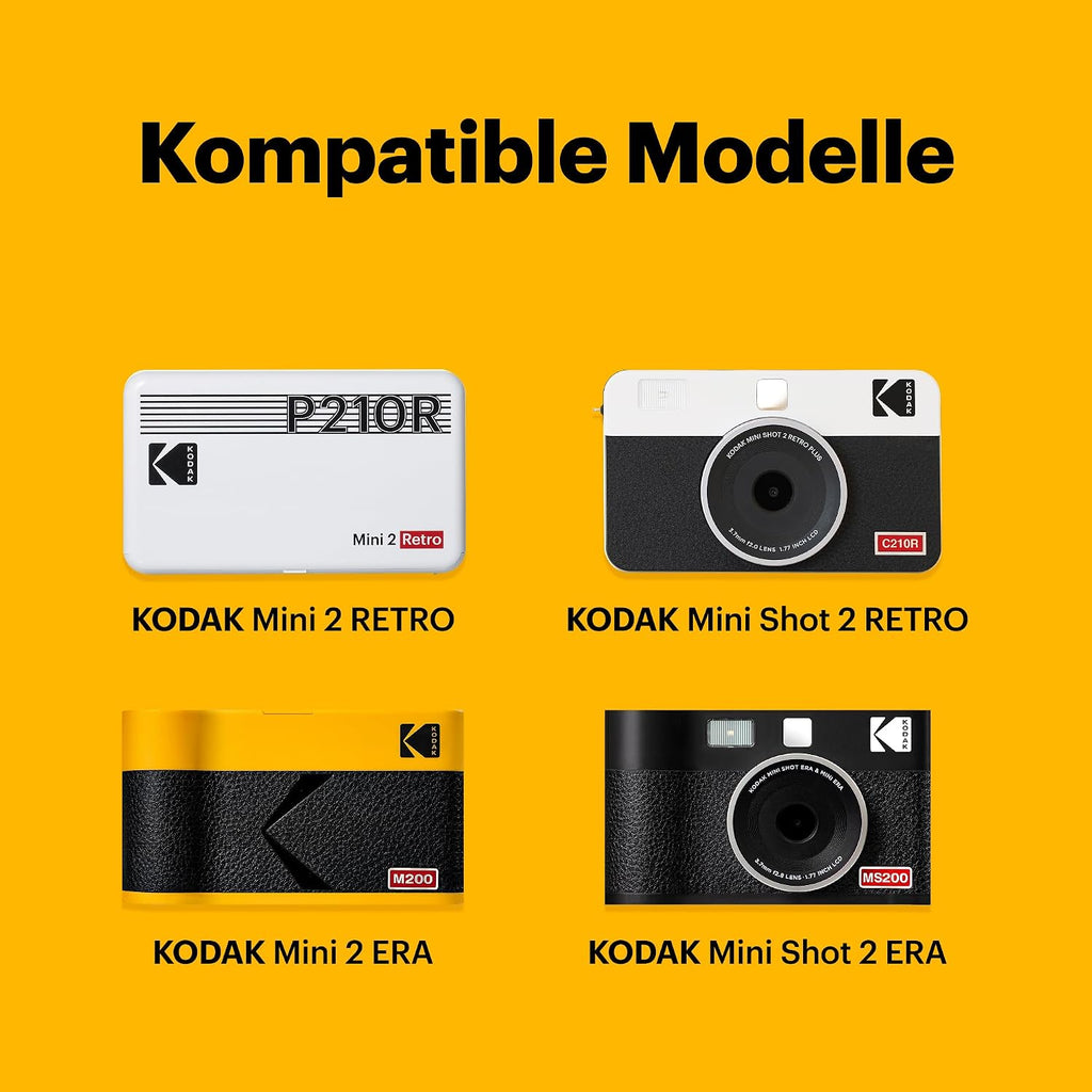 KODAK 60Er Packung, Fotopapier, 54X86 Mm, Patronen, All-In-One Papier- Und Farbbandpatronen-Nachfüllung - Kompatibel Mit Mini 2 Und Mini Shot 2 Serie