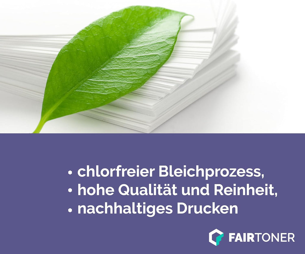 Fairtoner Kopierpapier 2500 Blatt DIN-A4 80G, Weiß (5 X 500 Blatt / 5Er Pack) Universal Druckerpapier Für Laserdrucker Und Tintenstrahldrucker Geeignet