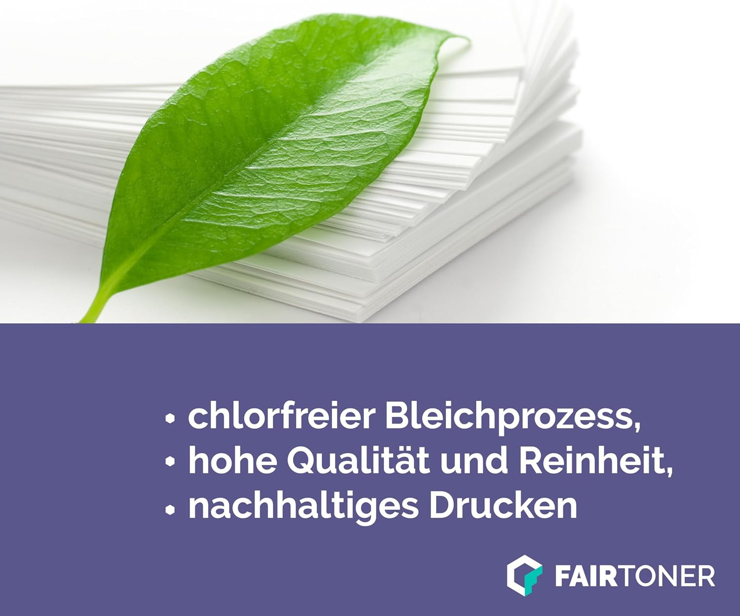 Fairtoner Kopierpapier 2500 Blatt DIN-A4 80G, Weiß (5 X 500 Blatt / 5Er Pack) Universal Druckerpapier Für Laserdrucker Und Tintenstrahldrucker Geeignet