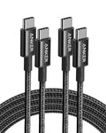 Anker 100W USB C Kabel, [2 Stück 1,8M] Schnellladekabel USB C Auf USB C Kabel, PD 3.0 USB C Ladekabel Für Iphone 17 Pro Max/16/15 Serie, Samsung Galaxy S26/S25, Macbook Pro/Air, Ipad Pro/Air