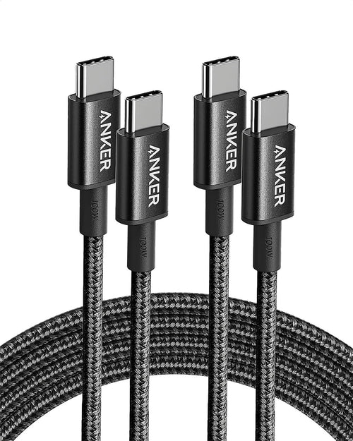 Anker 100W USB C Kabel, [2 Stück 1,8M] Schnellladekabel USB C Auf USB C Kabel, PD 3.0 USB C Ladekabel Für Iphone 17 Pro Max/16/15 Serie, Samsung Galaxy S26/S25, Macbook Pro/Air, Ipad Pro/Air