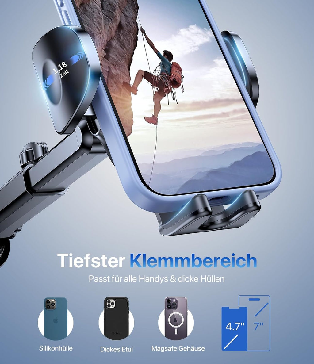Miracase Handyhalterung Auto[Stärkst Saugnapf] Handyhalter Fürs Auto 360° Drehbar, Armaturenbrett Windschutzscheibe KFZ Handy Halterung Kits Für Iphone Galaxy Alle Smartphones