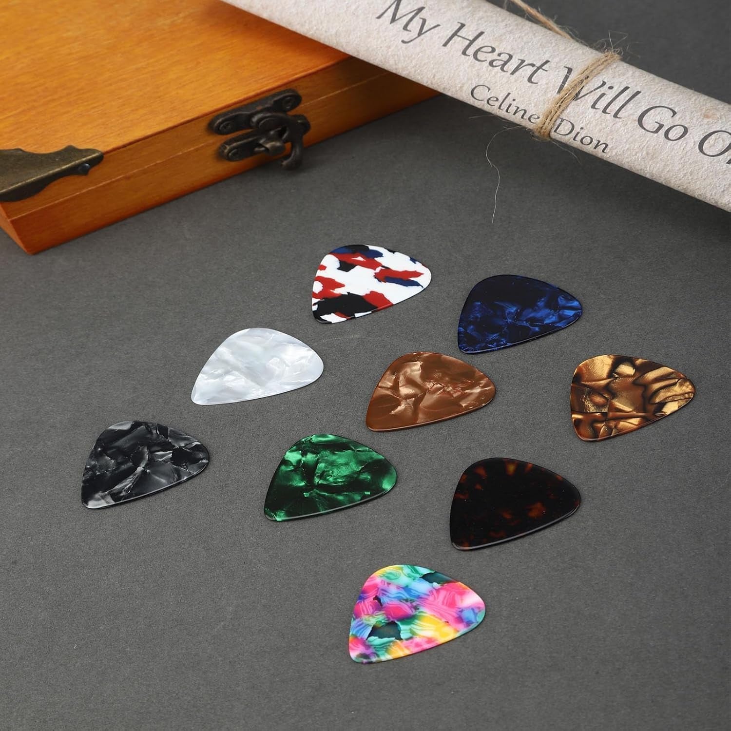 Plektren Plektrum 24Stück 0.46Mm-Dünn 0.71Mm-Medium 0.96Mm-Heavy,Plectrum Für Akustikgitarre, E-Guitar, Ukulele, Bass, Guitar Picks,Zelluloid